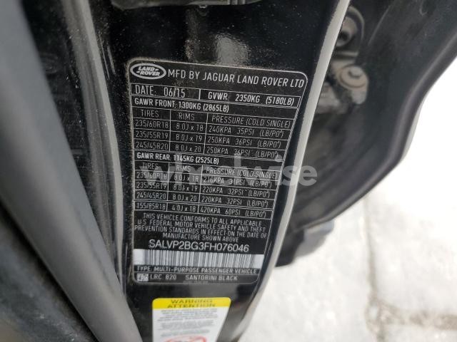 Photo 11 of 2015 LAND ROVER RANGE ROVER EVOQUE PURE PLUS (VIN SALVP2BG3FH076046)