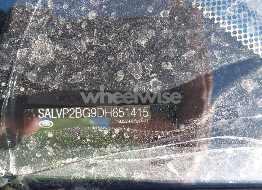 Photo 9 of 2013 Land Rover RANGE ROVER EVOQUE PURE (VIN SALVP2BG9DH851415)