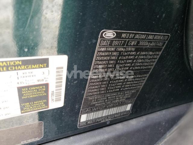 Photo 6 of 2017 LAND ROVER RANGE ROVER SPORT HSE (VIN SALWR2FV4HA172884)