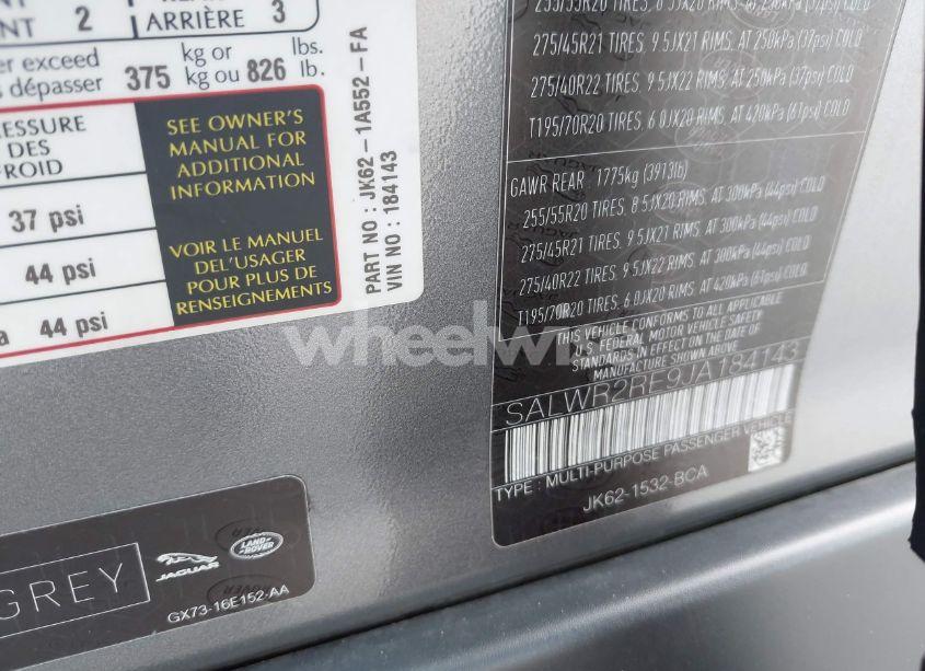 Photo 9 of 2018 Land Rover RANGE ROVER SPORT SUPERCHARGED/SUPERCHARGED DYNAMIC (VIN SALWR2RE9JA184143)