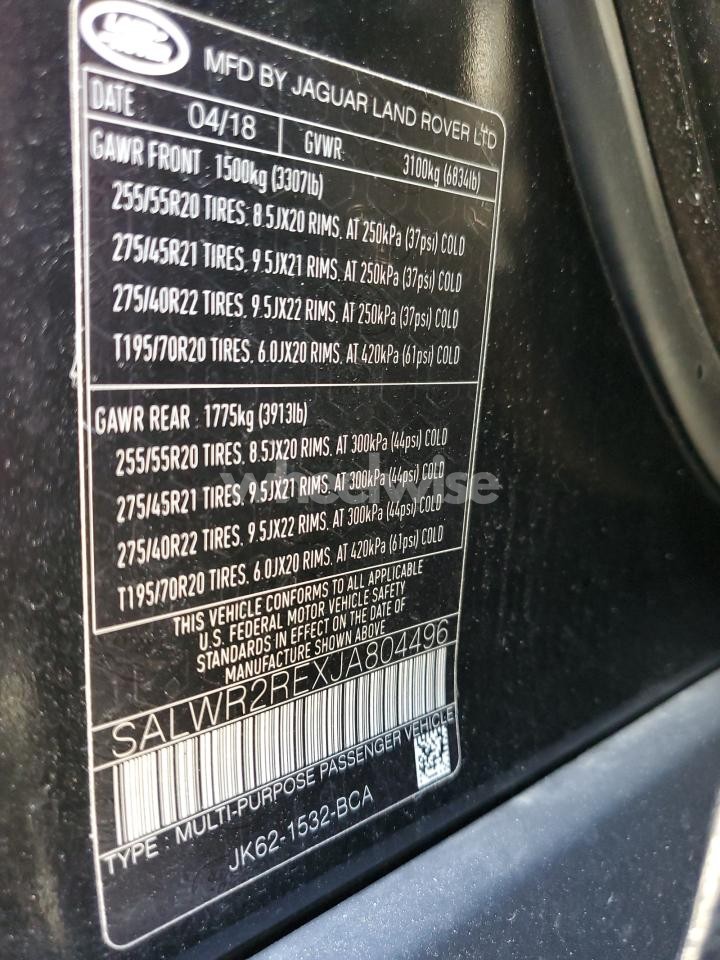 Photo 14 of 2018 LAND ROVER RANGE ROVER SPORT SUPERCHARGED DYNAMIC (VIN SALWR2REXJA804496)