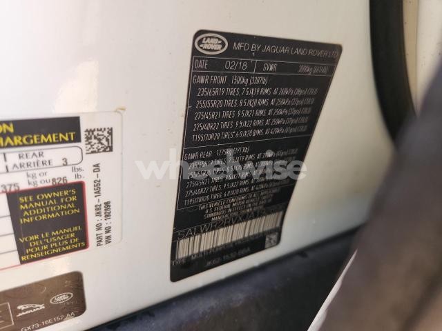 Photo 5 of 2018 LAND ROVER RANGE ROVER SPORT HSE (VIN SALWR2RVXJA192896)