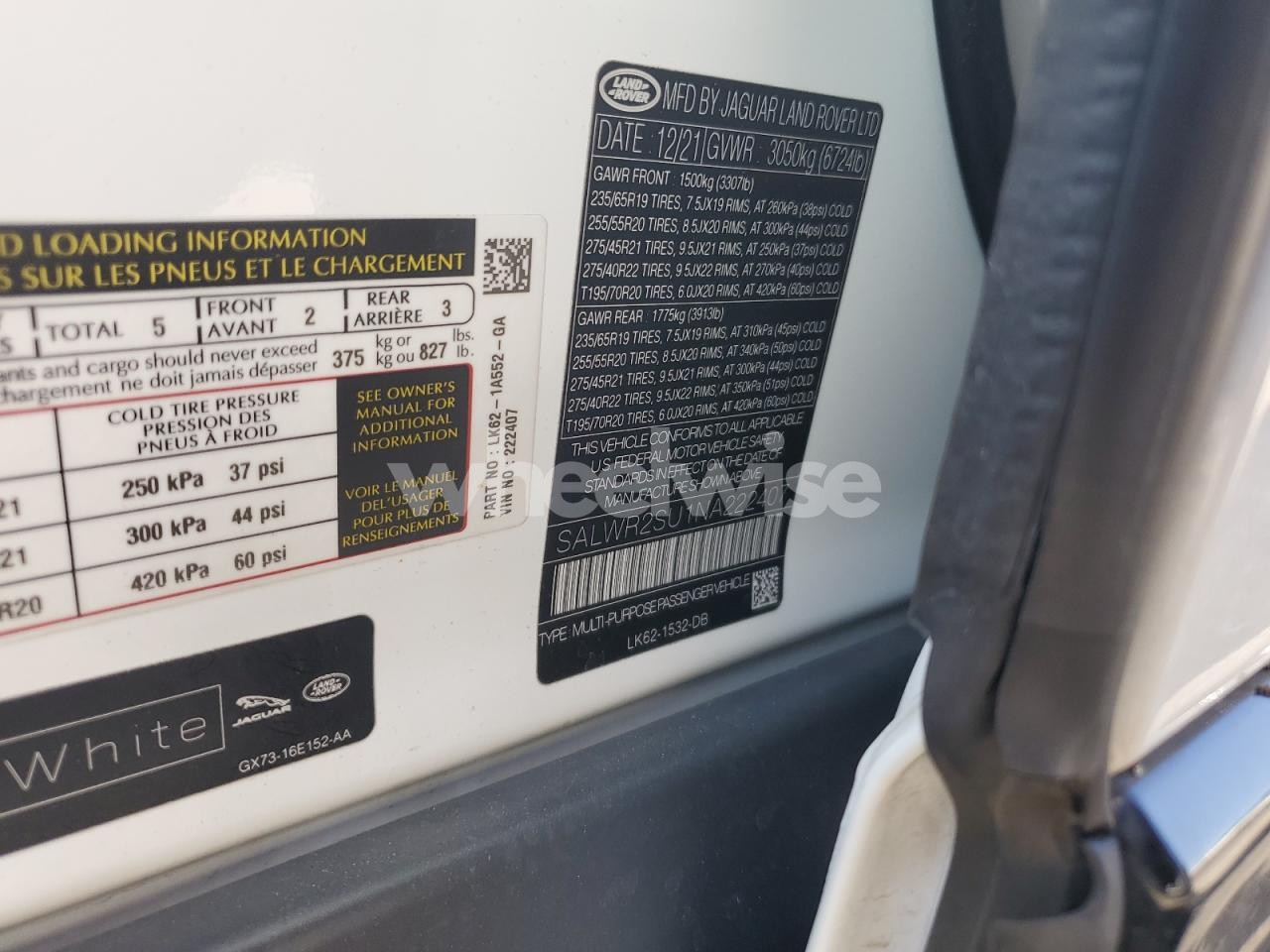 Photo 13 of 2022 LAND ROVER RANGE ROVER SPORT HSE SILVER EDITION (VIN SALWR2SU1NA222407)