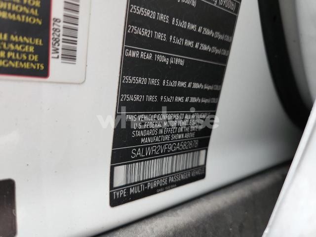 Photo 9 of 2016 LAND ROVER RANGE ROVER SPORT HSE (VIN SALWR2VF9GA582878)