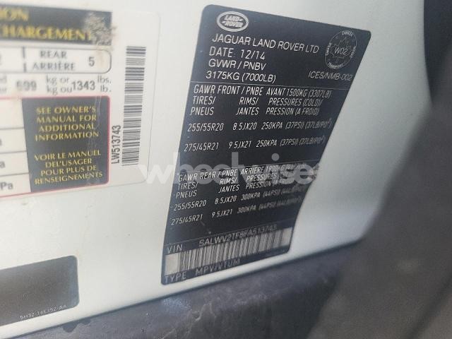 Photo 6 of 2015 LAND ROVER RANGE ROVER SPORT AUTOBIOGRAPHY N/A (VIN SALWV2TF8FA513743)