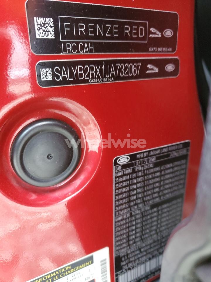 Photo 13 of 2018 LAND ROVER RANGE ROVER VELAR S (VIN SALYB2RX1JA732067)