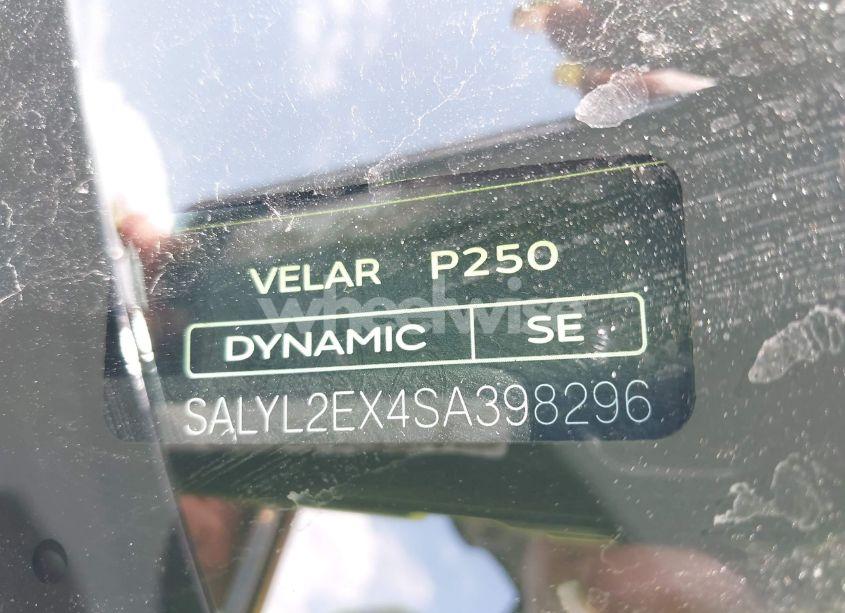 Photo 9 of 2025 Land Rover RANGE ROVER VELAR P250 DYNAMIC SE (VIN SALYL2EX4SA398296)