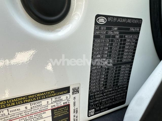 Photo 10 of 2019 LAND ROVER RANGE ROVER VELAR R-DYNAMIC SE N/A (VIN SALYL2EX8KA789614)