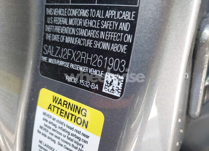 Photo 9 of 2024 Land Rover RANGE ROVER EVOQUE CORE S (VIN SALZJ2FX2RH261903)