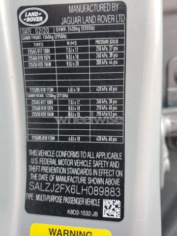 Photo 6 of 2020 LAND ROVER RANGE ROVER EVOQUE S (VIN SALZJ2FX6LH089883)