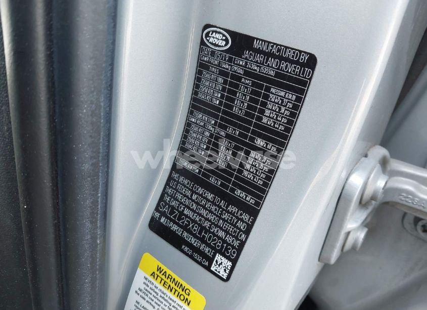 Photo 9 of 2020 Land Rover RANGE ROVER EVOQUE FIRST EDITION (VIN SALZL2FX8LH028139)