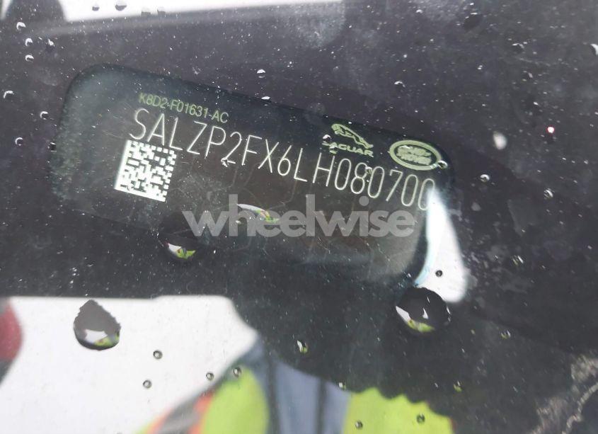 Photo 9 of 2020 Land Rover RANGE ROVER EVOQUE SE (VIN SALZP2FX6LH080700)