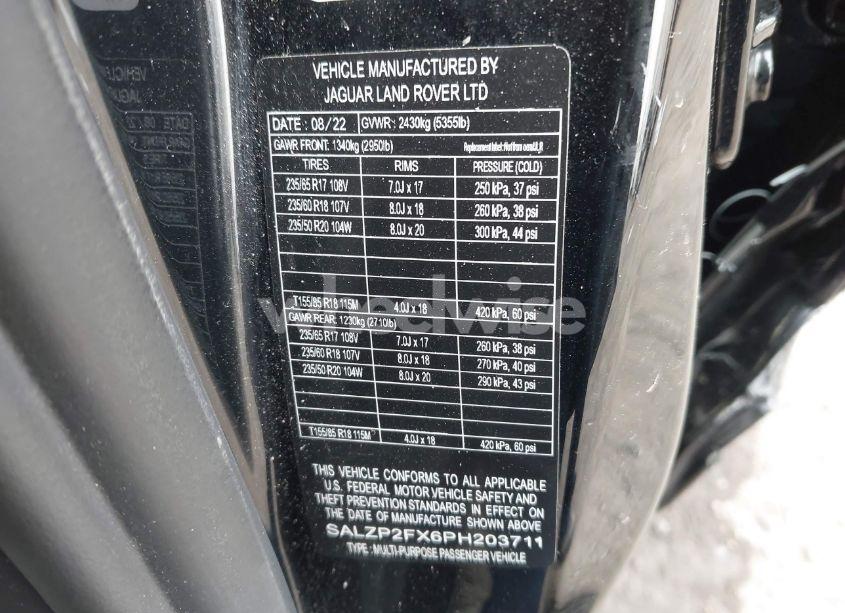 Photo 9 of 2023 Land Rover RANGE ROVER EVOQUE SE (VIN SALZP2FX6PH203711)