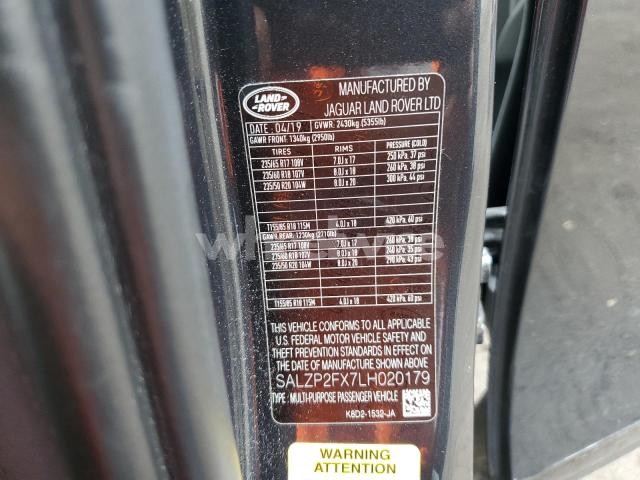 Photo 7 of 2020 LAND ROVER RANGE ROVER EVOQUE SE (VIN SALZP2FX7LH020179)