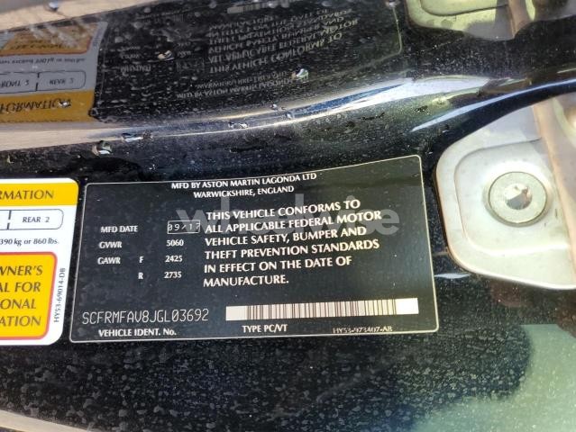 Photo 8 of 2018 ASTON MARTIN DB11 N/A (VIN SCFRMFAV8JGL03692)