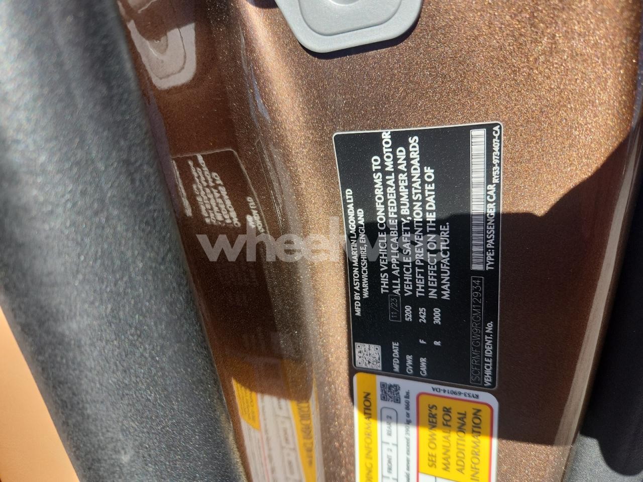 Photo 12 of 2024 ASTON MARTIN DB12 N/A (VIN SCFRMFGW9RGM12934)