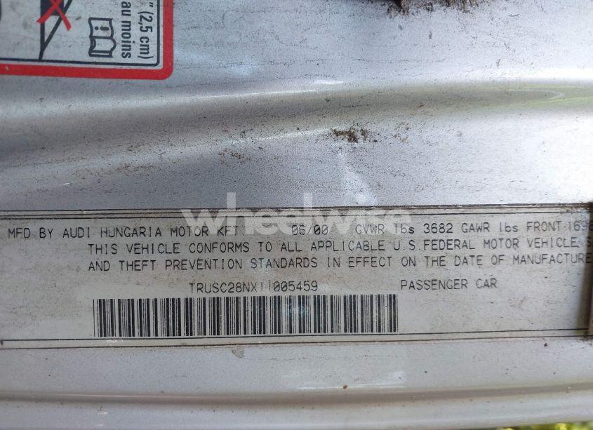 Photo 9 of 2001 Audi Tt (VIN TRUSC28NX11005459)