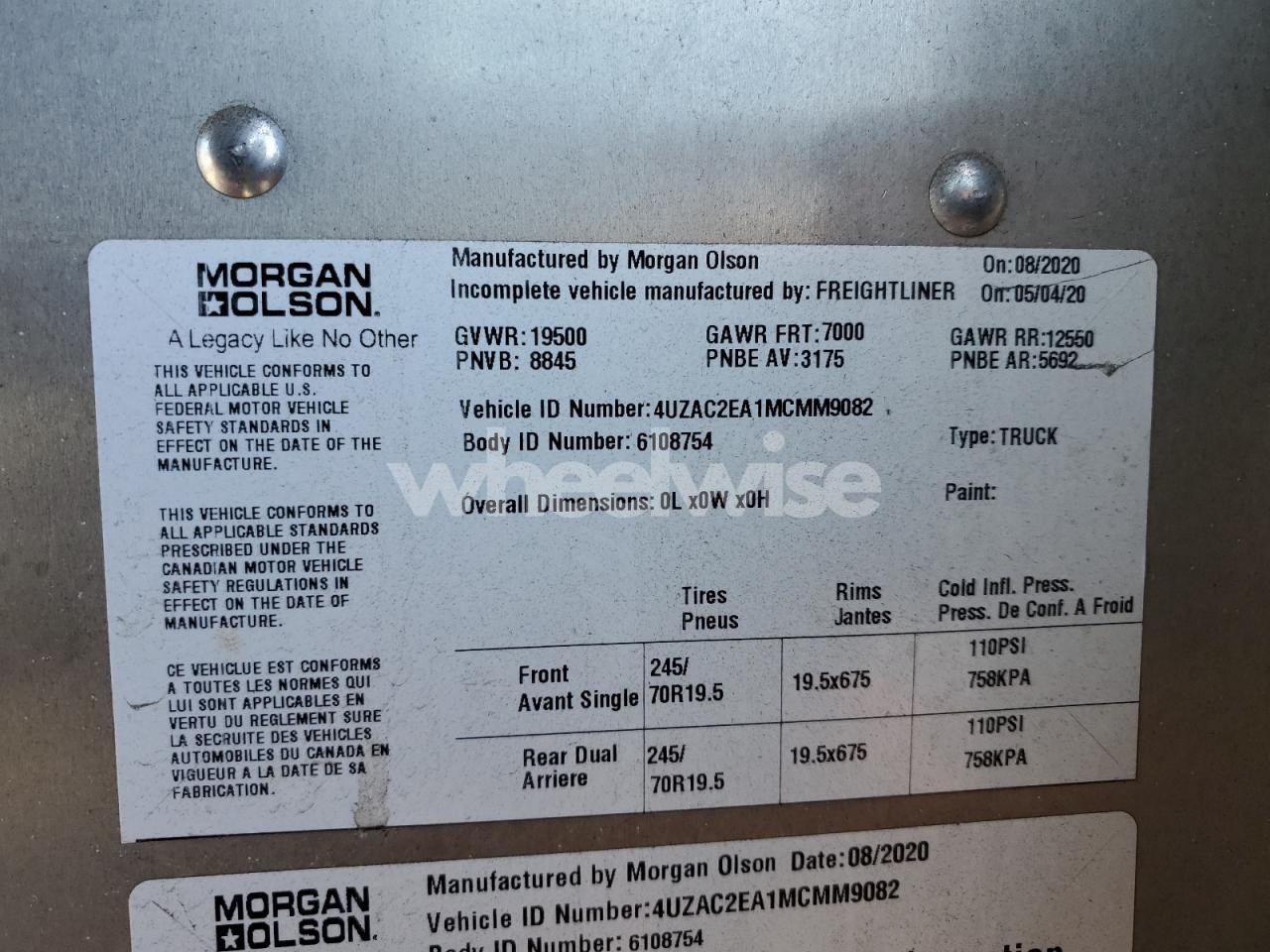 Photo 13 of 2021 FREIGHTLINER CHASSIS M LINE WALK-IN VAN (VIN UU1DJF00X65793447)