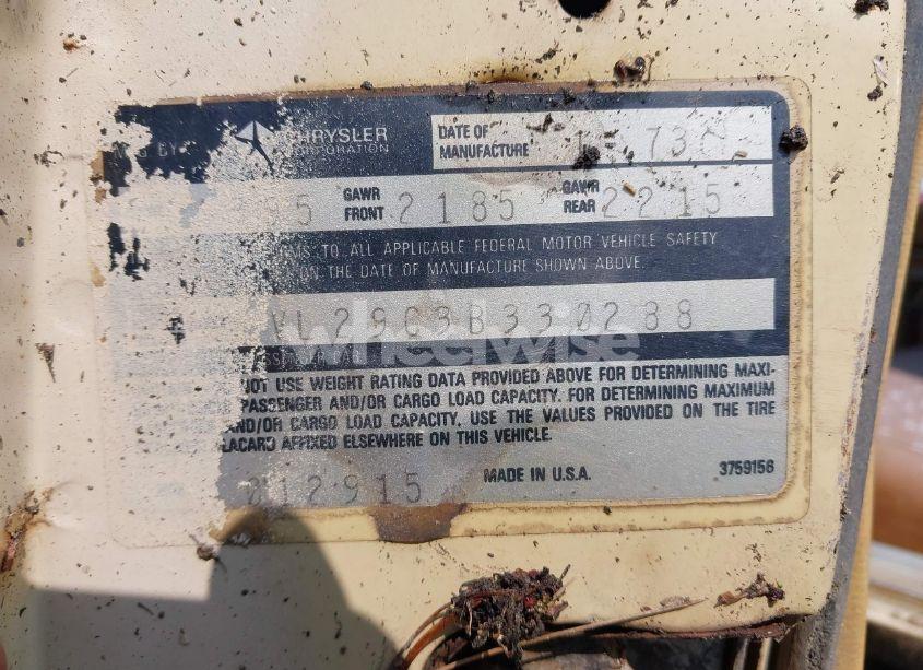 Photo 9 of 1973 Plymouth Valiant (VIN VL29C3B330288)