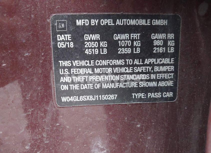 Photo 9 of 2018 Buick Regal SPORTBACK PREFERRED (VIN W04GL6SX8J1150267)