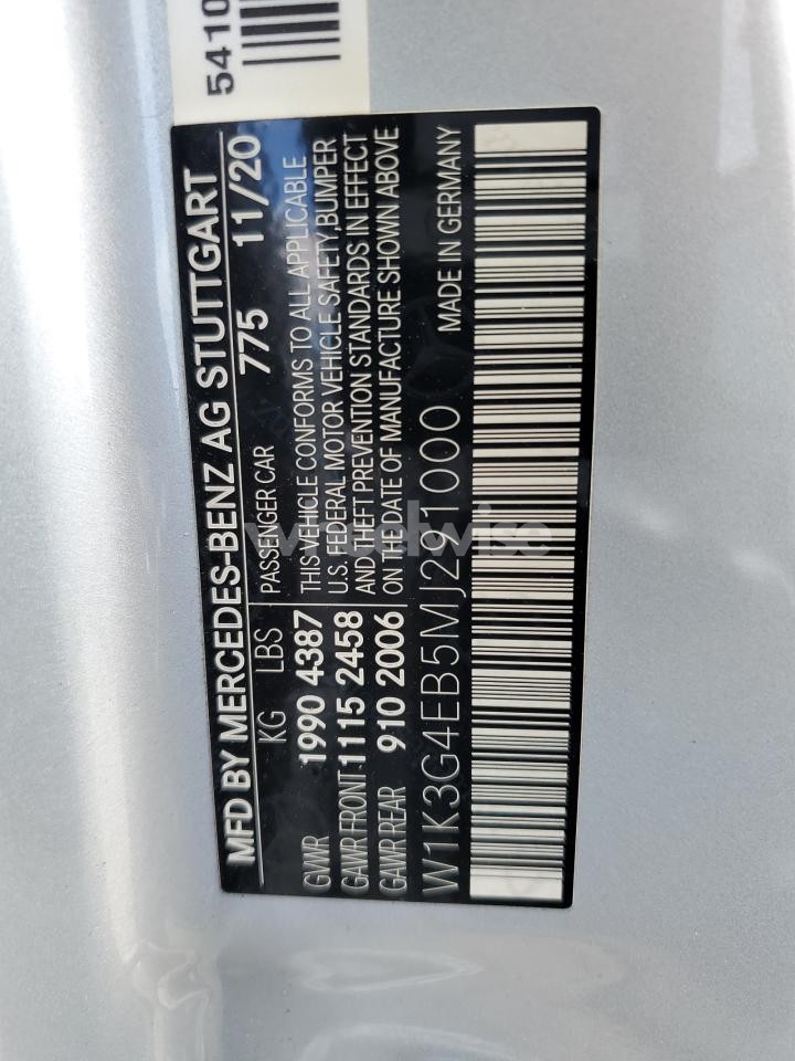 Photo 12 of 2021 MERCEDES-BENZ A 220 N/A (VIN W1K3G4EB5MJ291000)