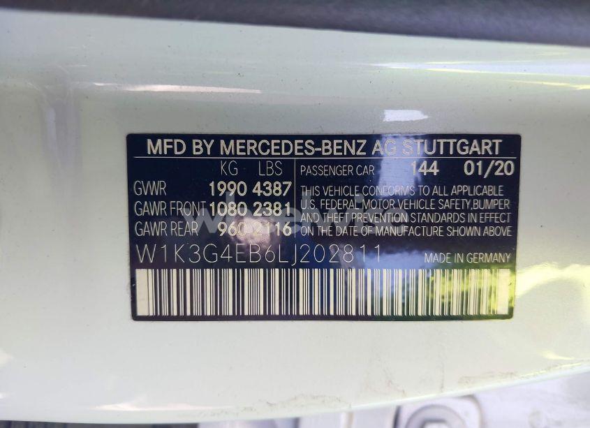 Photo 9 of 2020 Mercedes-benz A 220 (VIN W1K3G4EB6LJ202811)