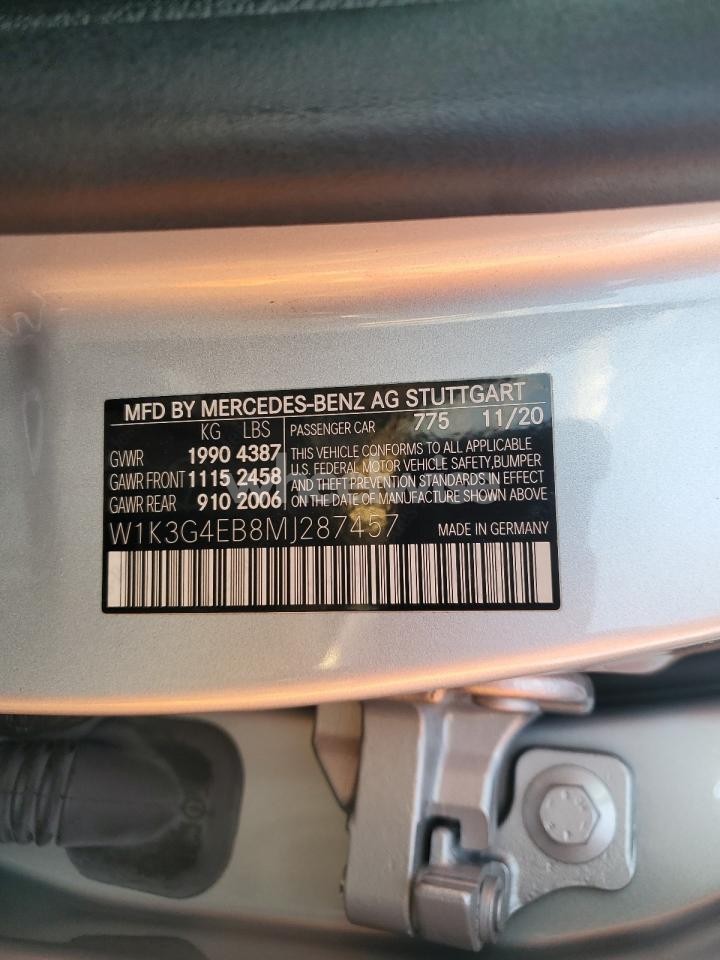 Photo 12 of 2021 MERCEDES-BENZ A 220 (VIN W1K3G4EB8MJ287457)