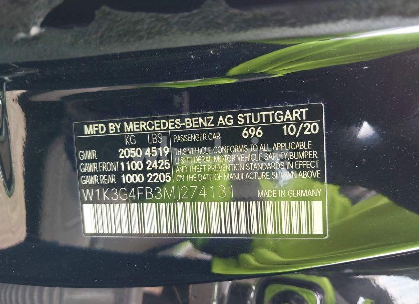 Photo 9 of 2021 Mercedes-benz A 220 4MATIC (VIN W1K3G4FB3MJ274131)