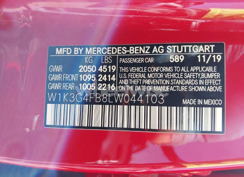 Photo 9 of 2020 Mercedes-benz A 220 4MATIC (VIN W1K3G4FB8LW044103)