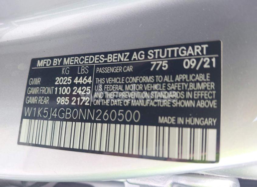 Photo 9 of 2022 Mercedes-benz Cla 250 COUPE (VIN W1K5J4GB0NN260500)