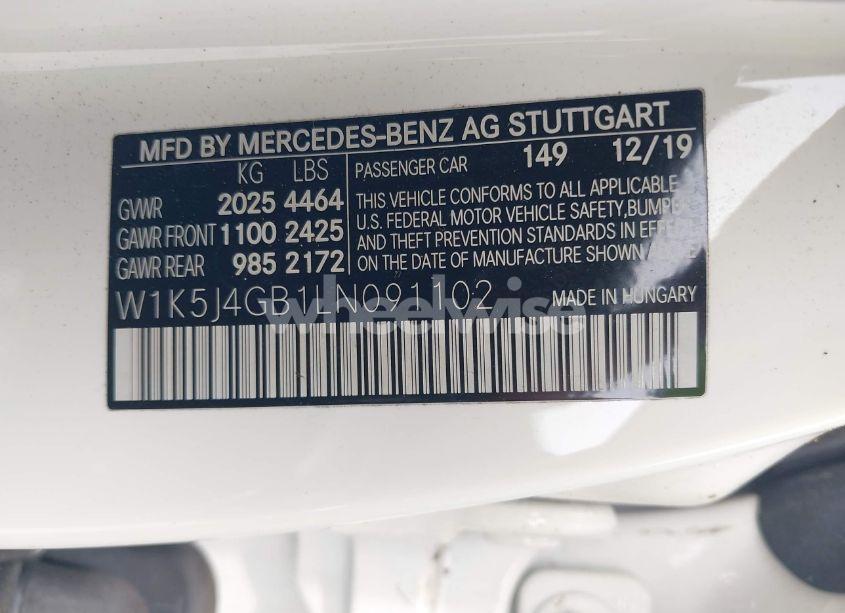 Photo 9 of 2020 Mercedes-benz Cla 250 (VIN W1K5J4GB1LN091102)