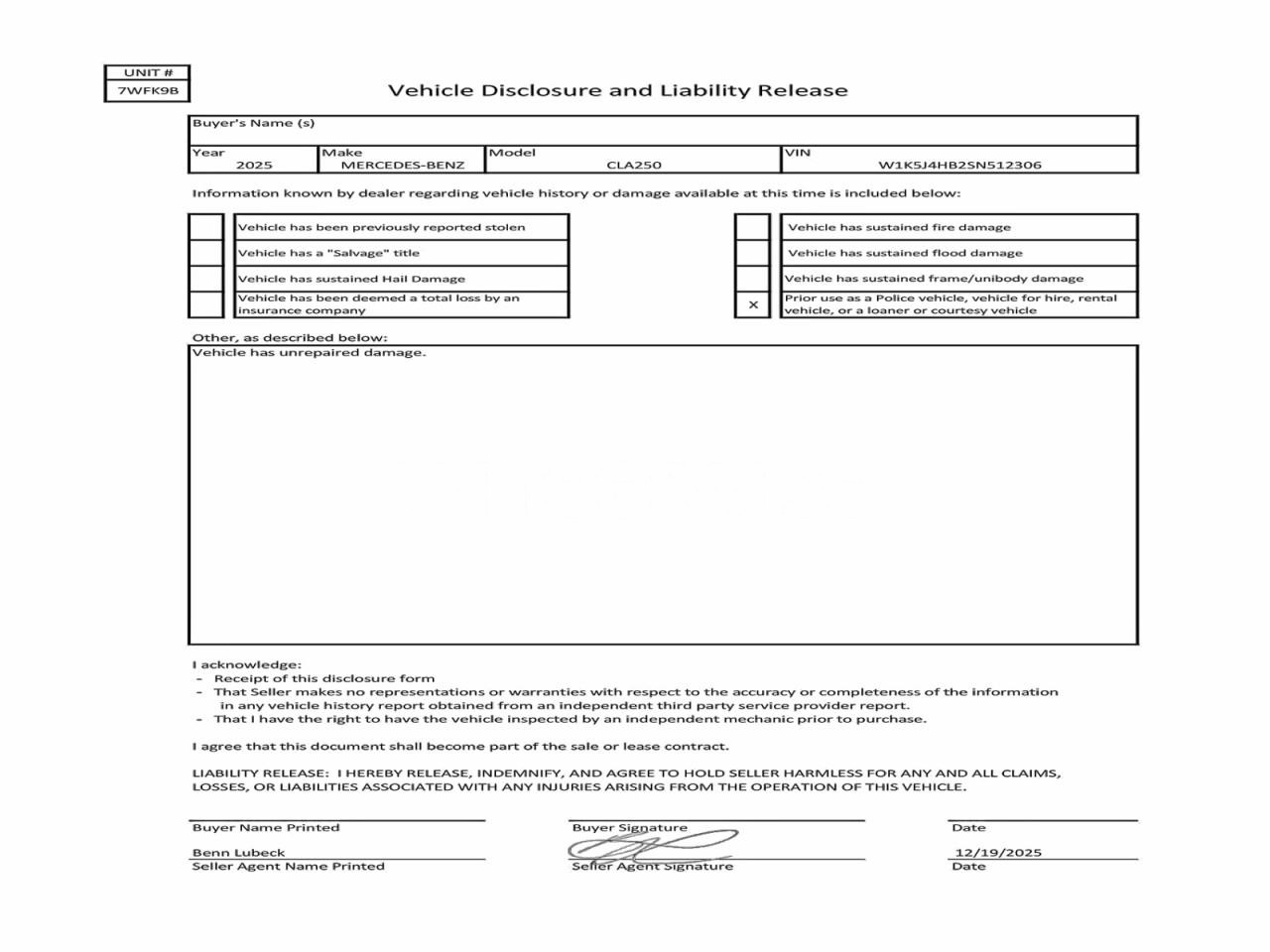 Photo 10 of 2025 MERCEDES-BENZ CLA 250 4MATIC (VIN W1K5J4HB2SN512306)