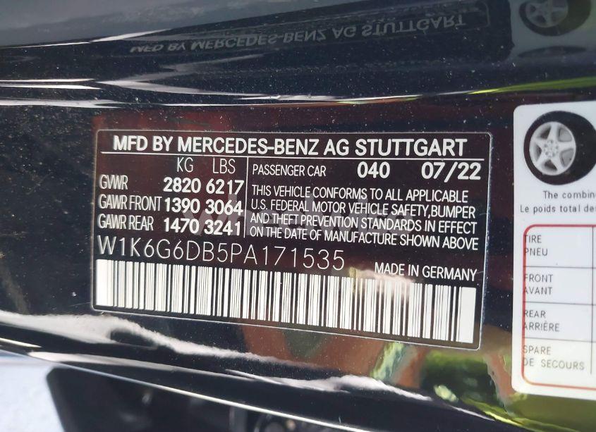 Photo 9 of 2023 Mercedes-benz S 500 4MATIC (VIN W1K6G6DB5PA171535)