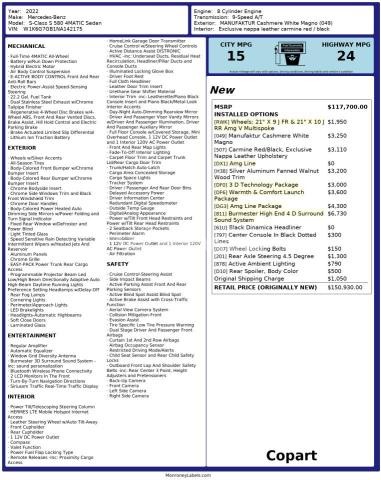 Photo 7 of 2022 MERCEDES-BENZ S 580 4MATIC (VIN W1K6G7GB1NA142175)