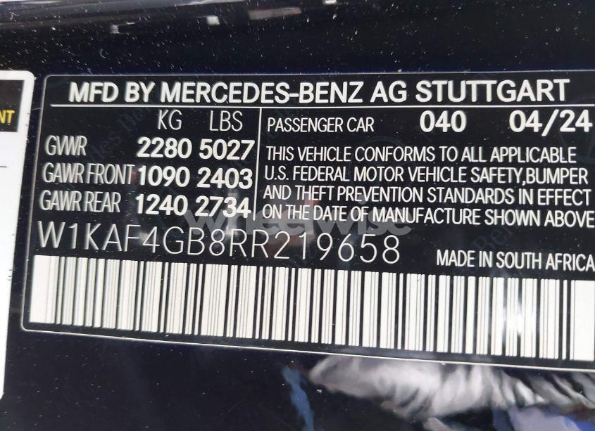 Photo 9 of 2024 Mercedes-benz C 300 (VIN W1KAF4GB8RR219658)
