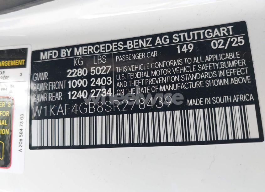 Photo 9 of 2025 Mercedes-benz C 300 (VIN W1KAF4GB8SR278439)