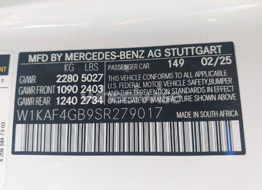 Photo 9 of 2025 Mercedes-benz C 300 (VIN W1KAF4GB9SR279017)