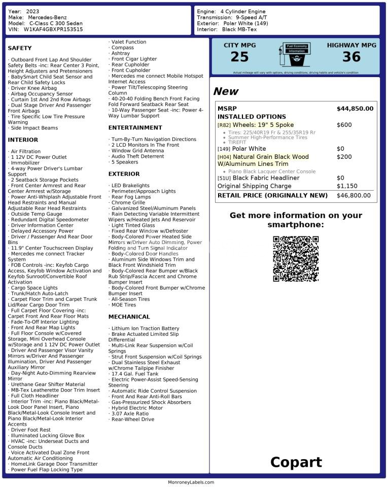 Photo 10 of 2023 MERCEDES-BENZ C 300 (VIN W1KAF4GBXPR153515)