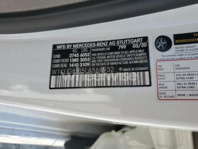 Photo 8 of 2020 MERCEDES-BENZ S 63 AMG 4MATIC (VIN W1KUG8JB5LA566932)