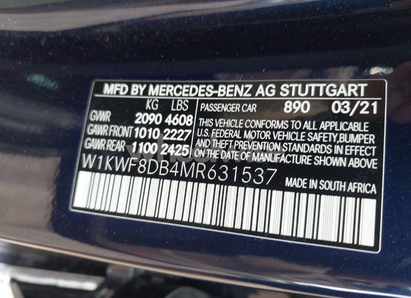 Photo 9 of 2021 Mercedes-benz C 300 SEDAN (VIN W1KWF8DB4MR631537)