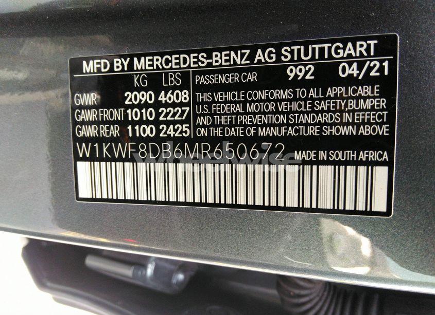 Photo 9 of 2021 Mercedes-benz C 300 (VIN W1KWF8DB6MR650672)