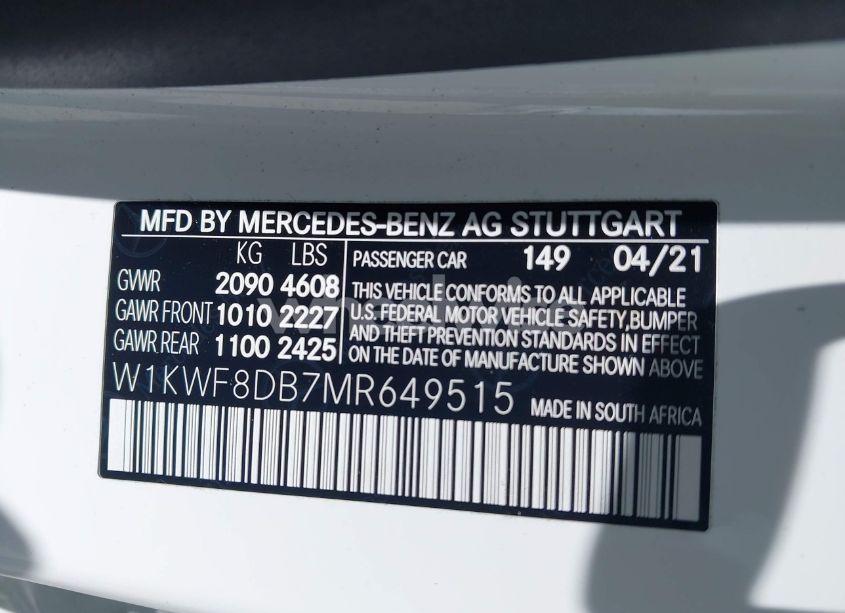 Photo 9 of 2021 Mercedes-benz C 300 SEDAN (VIN W1KWF8DB7MR649515)