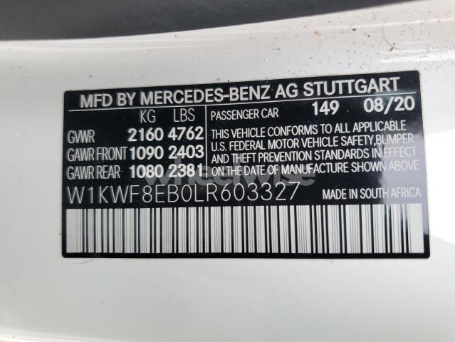 Photo 9 of 2020 MERCEDES-BENZ C 300 4MATIC (VIN W1KWF8EB0LR603327)