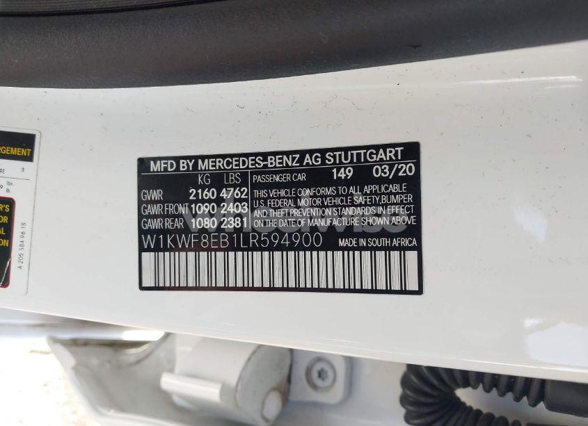 Photo 9 of 2020 Mercedes-benz C 300 4MATIC (VIN W1KWF8EB1LR594900)