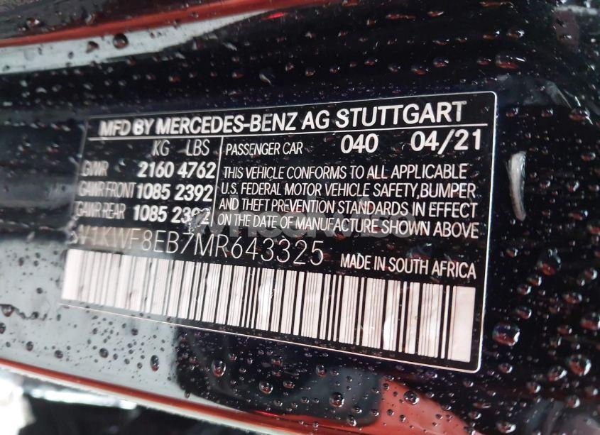 Photo 9 of 2021 Mercedes-benz C 300 4MATIC (VIN W1KWF8EB7MR643325)