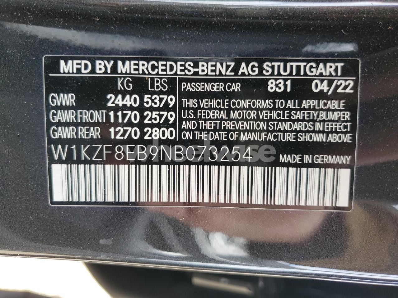 Photo 12 of 2022 MERCEDES-BENZ E 350 4MATIC (VIN W1KZF8EB9NB073254)