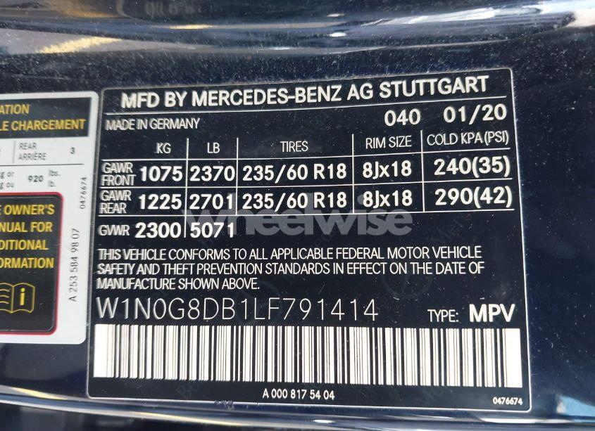 Photo 9 of 2020 Mercedes-benz Glc 300 (VIN W1N0G8DB1LF791414)