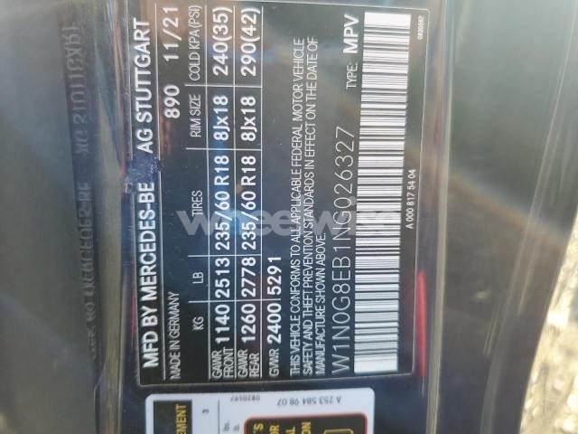 2022 MERCEDES-BENZ GLC 300 4MATIC (VIN W1N0G8EB1NG026327) main photo