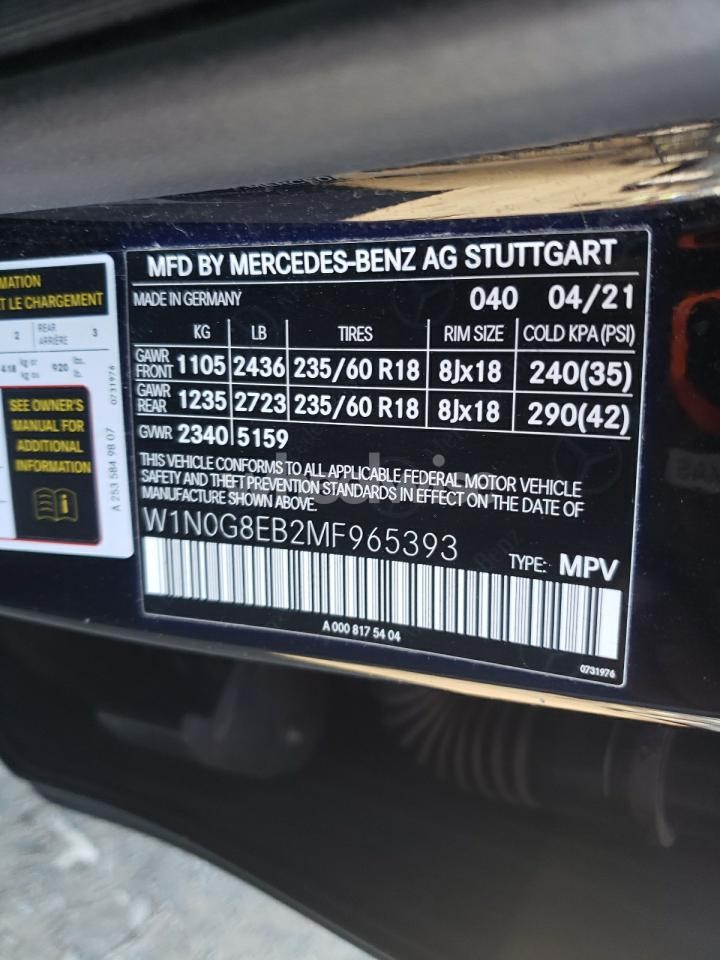 Photo 12 of 2021 MERCEDES-BENZ GLC 300 4MATIC (VIN W1N0G8EB2MF965393)
