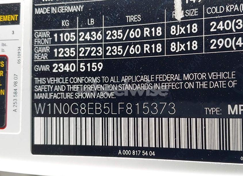 Photo 9 of 2020 Mercedes-benz Glc 300 4MATIC (VIN W1N0G8EB5LF815373)